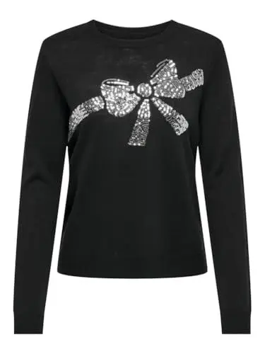 Produktbild: Bestseller A/S ONLXMAS Sequins Bow LS O-Neck EX KNT