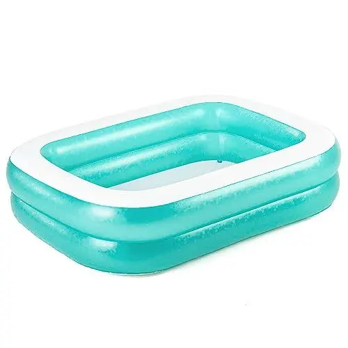 Produktbild: Bestway 54005 Aufblasbarer durchsichtiger Familienpool , 201 x 150 x 51 cm - Grün