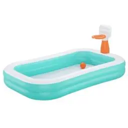 Produktbild: Bestway Family Pool Dunk N' Splash mit Basketballkörben 251 x 168 x 102 cm