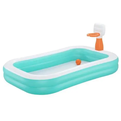 Produktbild: Bestway Family Pool Dunk N' Splash mit Basketballkörben 251 x 168 x 102 cm