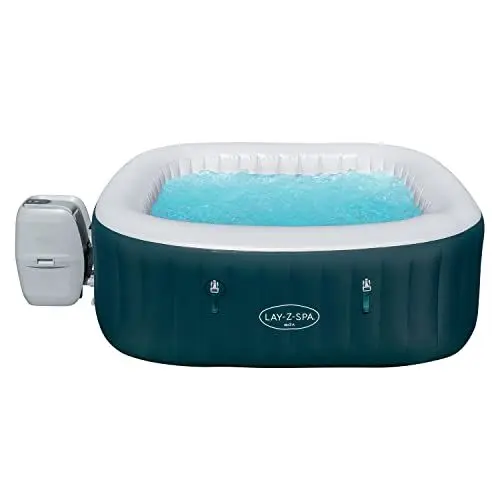 Produktbild: Bestway LAY-Z-SPA Ibiza AirJet™ Whirlpool, 180 x 180 x 66 cm, 4-6 Personen, eckig, Petrolblau