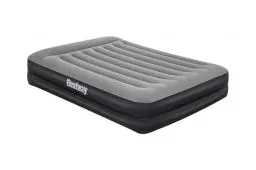 Produktbild: Bestway Airbed Tritech Bicolor Black/Grey Double Plus Flocked, 203X152X46 cm, Integrated Electric Pump and Bag, Queen