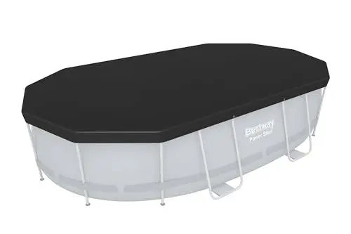 Produktbild: Bestway PVC-Abdeckplane 418 x 230 cm, schwarz, oval