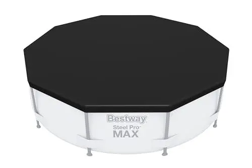Produktbild: Bestway PVC-Abdeckplane Ø 305 cm, schwarz, rund