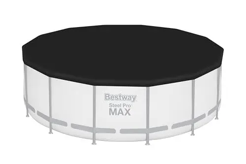 Produktbild: Bestway PVC-Abdeckplane Ø 427 cm, schwarz, rund