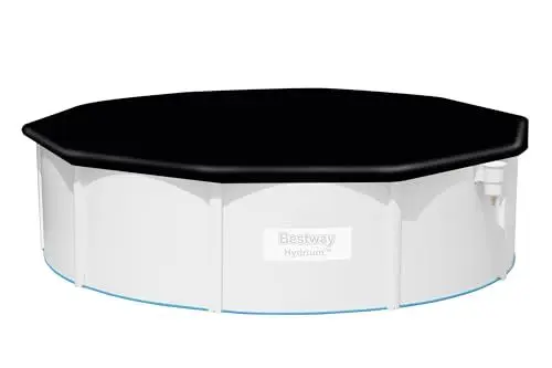 Produktbild: Bestway PVC-Abdeckplane Ø 493 cm, schwarz, rund