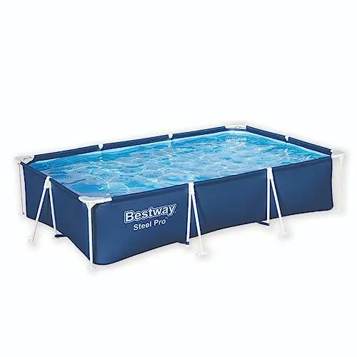 Produktbild: Bestway Steel Pro Frame Pool ohne Pumpe 300 x 201 x 66 cm, dunkelblau, eckig