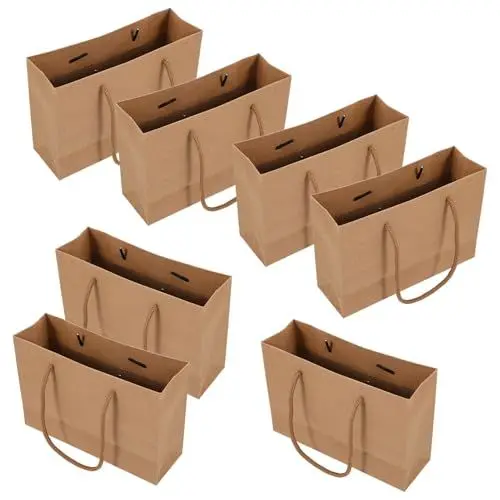 Produktbild: BESTYASH 10 Stück Kraftpapier Tragetaschen Robuste Papier Aufbewahrungstaschen für Kleidung Partybedarf Vielseitig