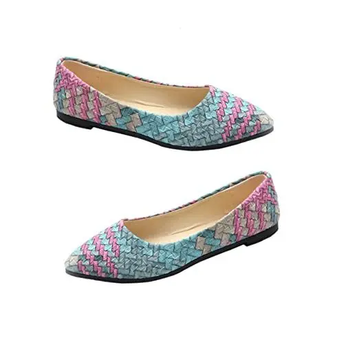 Produktbild: BESTYASH Flache Slipper Für Damen Atmungsaktive Freizeitschuhe Runde Zehenpartie Ballerinas Für Mehr Komfort –