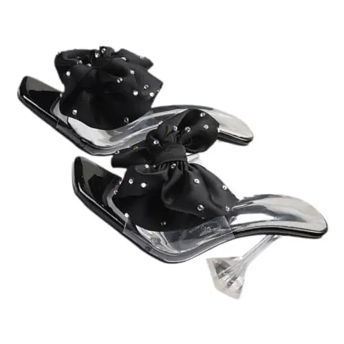 Produktbild: BESTYASH Bow Slides High Heel Fashion Bow Sandalen Für Frauen Pantoletten Heels Komfort