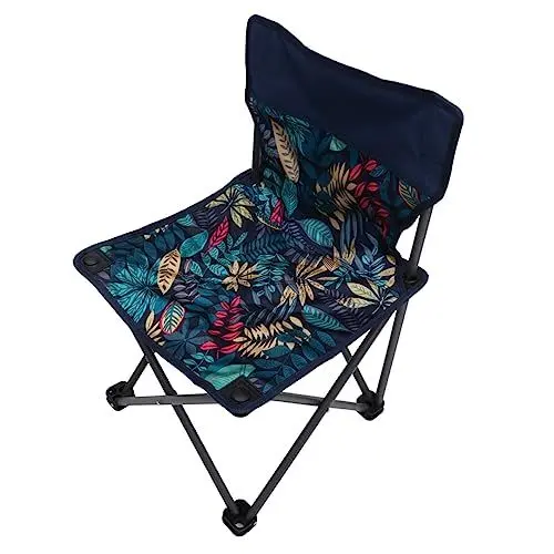 Produktbild: BESTYASH 1 Stück Faltstuhl für Outdoor Aktivitäten Tragbarer Angelstuhl Dunkelblau Leicht Klappbar für Camping Strand und Angelausflüge Tragetasche