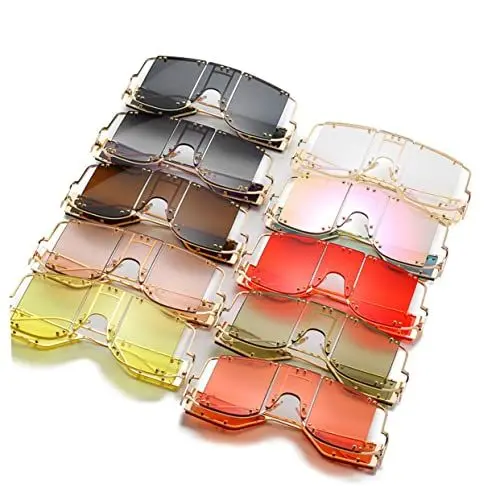 Produktbild: BESTYASH 1stück Punk Sonnenbrille Mit Kreativem Design Einzigartige Partybrille Für Fotos Stylische Accessoires Für Damen Und Herren Leicht Und Robust Für Festlichkeiten Und