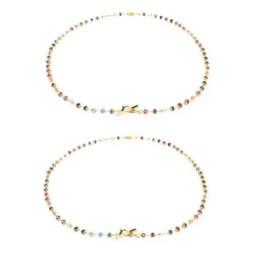 Produktbild: BESTYASH 2St Farbige Kristall perlen kette Gesichtsschutz-Lanyard modische Sonnenbrillenkette schnapsgläser Brillenkette aus Kristallperlen Maskenband Lesebrille Glas Brille Seil