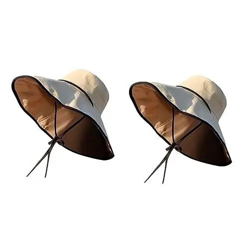 Produktbild: BESTYASH 2 Stk Sonnenschutzkappe Sonnenhut Damen Strandfischermütze Doppelseitige Verschleißkappe Outdoor-sommerhüte Sonnenhüte Für Damen Damenhüte Mützen Für Frauen Strandhut Japanisch