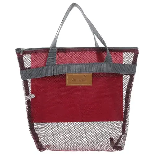 Produktbild: BESTYASH 2 Stck. Lagerbeutel Strandtaschen Strohbeutel große Strandtasche aus Mesh Strandtaschen für Damen Strandtasche für Damen Reisetasche für Flüssigkeiten Strandtasche schwimmen Netz