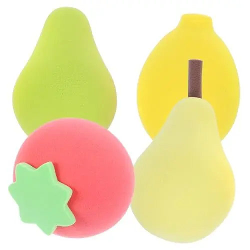Produktbild: BESTYASH 4 Stück Frucht-Schönheitsschwamm kleine Make-up-Schwämmchen Mini Kosmetika Puderquaste puder puff Make -up -Accessoires für Frauen Schwamm für Make-up Make-up-Zubehör Puste machen