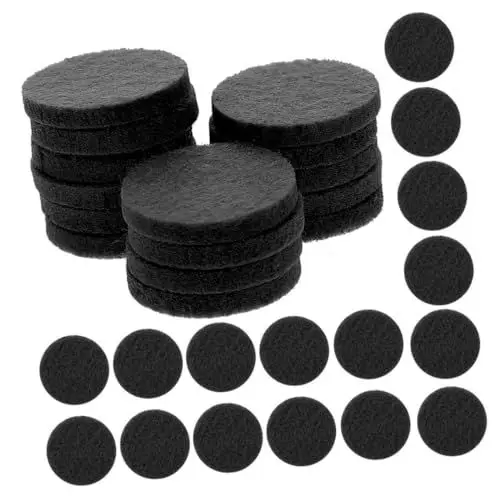 Produktbild: BESTYASH 50 Stück Aromatherapie-wattepads Pads Für Duft Düfte Diffusor-Pads Austauschbares Essential-pad Kleine Diffusor -Pads Tragbar Mini Kreis Runden Hey Baumwolle Schwarz