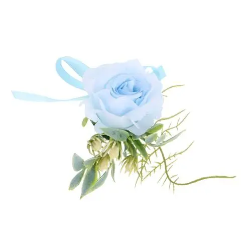 Produktbild: BESTYASH Bräutigam Ansteckblume Heimkehr Braut Ansteckblume Braut Ansteckblume Hochzeits Ansteckblume Für Männer Braut Ansteckblume Hochzeitsblumen Heimkehr Brusttuch Himmelblau