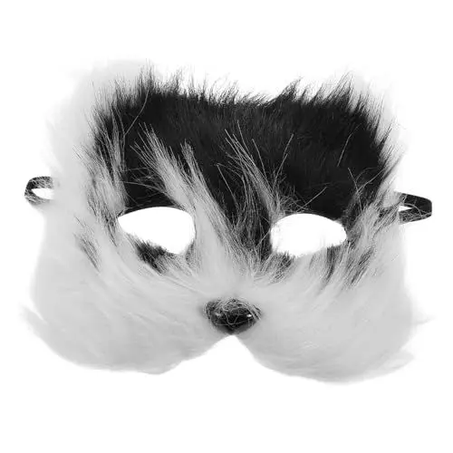 Produktbild: BESTYASH Realistische Pelzige Katzenmaske – Gruseliges Halbgesicht Für Halloween Cosplay Partys Japanischer Stil