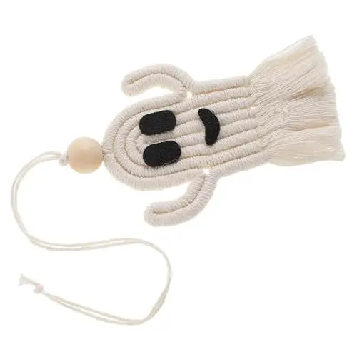 Produktbild: BESTYASH Halloween Geist Hängende Ornamente Makramee Dekorationen Für Party Weiß Schlüsselanhänger Charme