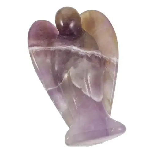 Produktbild: BESTYASH Kristall Engel Figurine Aus Natürlichem Amethyst Elegante Deko Für Wohnräume Und Gärten Als Zur Einweihung Für Besondere Anlässe
