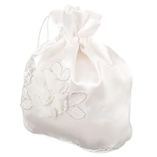 Produktbild: BESTYASH Satin Braut Handtasche Für Hochzeitsgeschenk Beutel Mit Blumenmuster Brautjungfer Tasche Für Feiern Und Besondere Anlässe