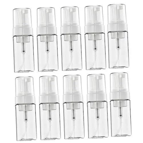 Produktbild: BESTYASH Tragbare Sektflaschen 100ml aus Kunststoff Pumpflasche für Make Up Leere Nachfüllflaschen für Reisen 10 Stück Platzsparend und Wiederverwendbar