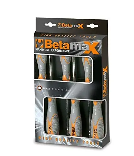 Produktbild: Beta 944BX/D6 Tiefe Sechskant-Steckschlüssel, 6-teilig, Ideal zum Anziehen und Lösen von Schrauben