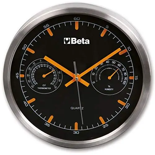 Produktbild: Beta 9594 - Wanduhr mit thermometer und luftfeuchtigkeitsmesser, durchmesser 26 cm