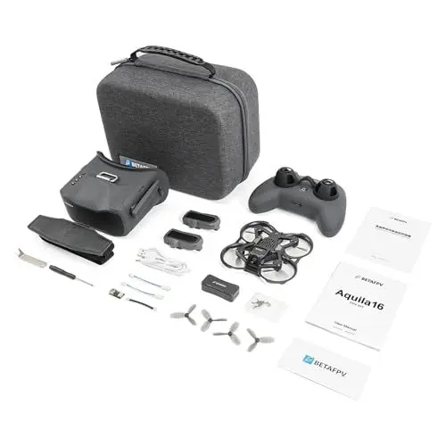 Produktbild: BETAFPV Aquila16 FPV Drohnen Kit mit Höhenhaltung, 8Min Flug, für FPV Anfänger zum Längeren Fliegen im Innen und Außenbereich, 3 Flug&Geschwindigkeitsmodi, DVR Aufzeichnung, Simulator Unterstützung