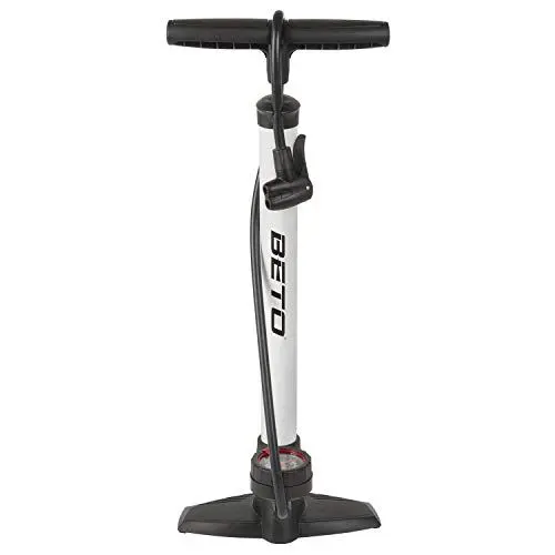Produktbild: Beto Hochdruck-Standpumpe, Stahl, Weiß, mit Manometer und Softgriff