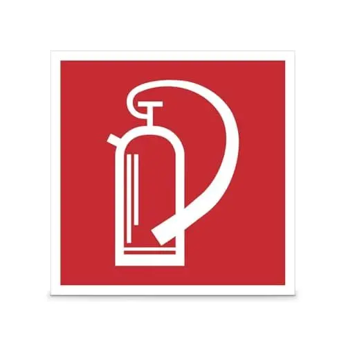 Produktbild: Betriebsausstattung24® Feuerlöschgerät SafetyMarking langnachleuchtend Brandschutzschild, Bodenmarkierungsfolie 10x10 cm