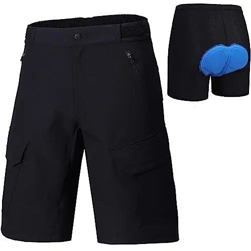 Produktbild: Betsby MTB Hose Herren 2 in 1 Fahrradhose Herren Radlerhose Herren Atmungsaktive Mountainbike Hose Elastische Radhose Herren