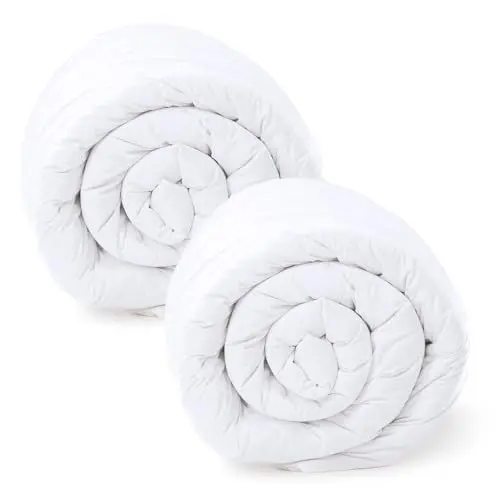 Produktbild: Amazinggirl Bettdecke Winterbettdecke 140 x 200 cm - Duvet Bett Decke Steppdecke Schlafdecke Steppbettdecke Quilt Bettzeug und Bettdecken mit Füllung aus Microfaser weiß Set: 2 X Weiße Bettdecke