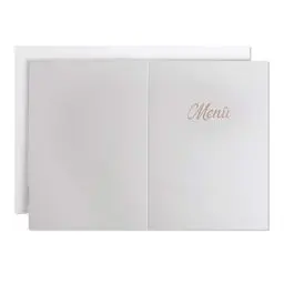 Produktbild: Betterpress® Menükarten mit Prägung rosegold, 10 Stück, offen im Format DIN A4, geklappt im Format DIN A5, für Hochzeiten und andere Feste (Script, Papier)