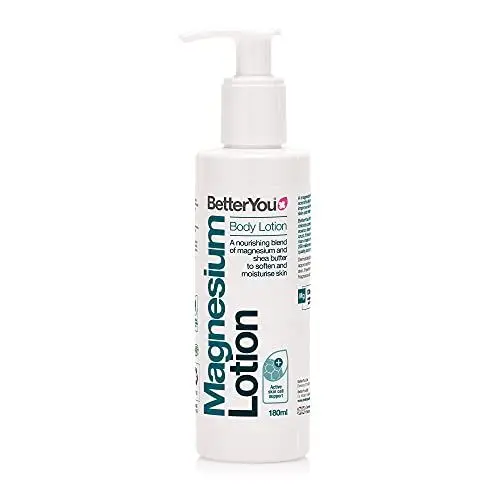 Produktbild: BetterYou Magnesium-Körperlotion, pflegende Mischung aus natürlichem transdermalem Zechstein-Magnesium und Sheabutter, um die Haut weich zu machen und mit Feuchtigkeit zu versorgen,ohne Palmöl, 180 ml