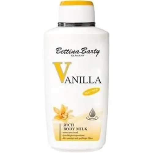 Produktbild: Bettina Barty VANILLA Rich Body Milk 500ml | Feuchtigkeitsspendend | Spürbar glattes, geschmeidiges Hautgefühl | Unverwechselbarer Vanilla Duft | 1 x 500ml