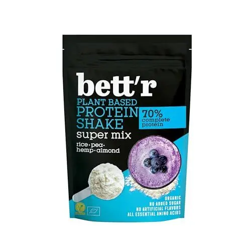 Produktbild: Bett’r BIO Protein Shake Super Mix - Vegan, Glutenfrei, Sojafrei und Milchfrei - 500 g