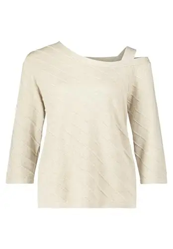 Produktbild: Betty Barclay Damen Feinstrickpullover mit Lurexfaden Powder Sand,46