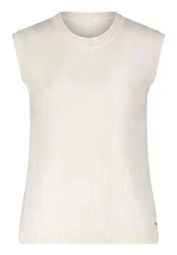 Produktbild: Betty & Co Damen Feinstrickpullover ohne Arm Rohweiß,44
