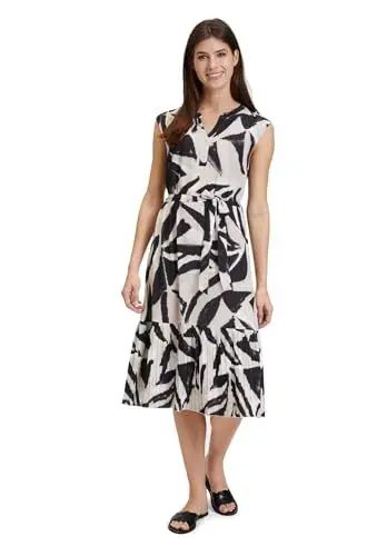 Produktbild: Betty & Co Damen Volantkleid mit Print Nature-Black,36