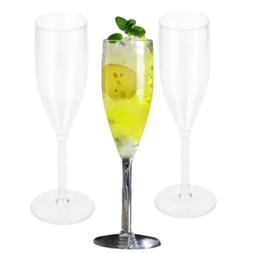Produktbild: Beufee 3 Stück Champagnerflöten, Weingläser, Acryl-Champagnergläser, Hochzeit, Champagnerflöten, Cocktailbecher für Bier, Wasser, Getränke