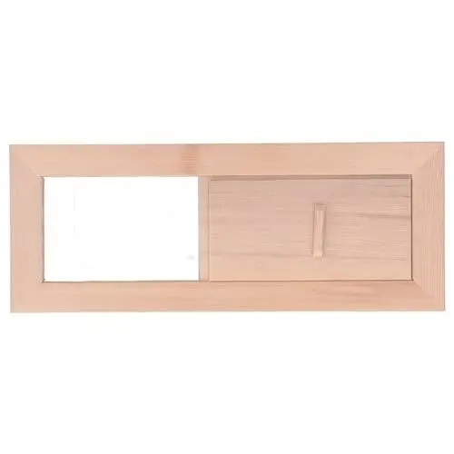 Produktbild: Beufee Sauna-Entlüftung, Entlüftungsgitter, verstellbare Belüftungsplatte, rechteckiges Raumentlüftungs-Sauna-Zubehör aus Holz für Saunaraum und Schwimmbad