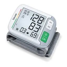 Produktbild: Beurer BC 51 Handgelenk-Blutdruckmessgerät, klinisch validiert, Positionierungsanzeige, XL-Display, farbiger Risiko-Indikator, Arrhythmie-Erkennung, 2 x 120 Speicherplätze