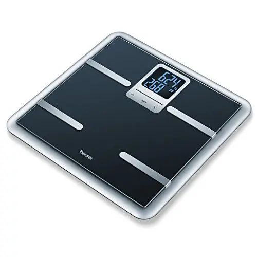 Produktbild: Beurer BG 40 digitale Körperanalysewaage aus Sicherheitsglas, Körperfettmessung und Kalorienanzeige