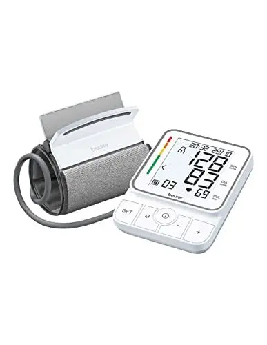 Produktbild: Beurer BM 51 easyClip Oberarm-Blutdruckmessgerät mit innovativer Clip-Manschette für einfaches Anlegen, klinisch validiert, vollautomatische Blutdruck- und Pulsmessung am Oberarm