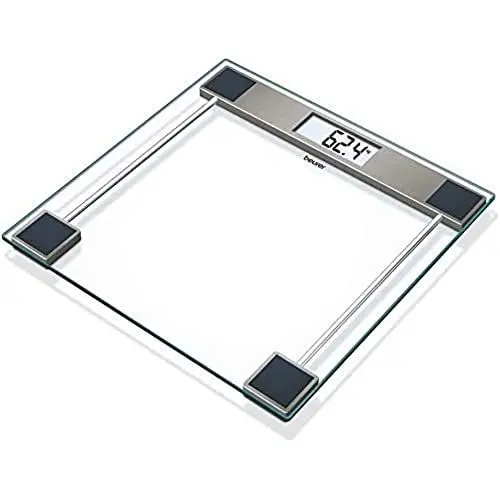Produktbild: Beurer Cristal GS 11 Glaswaage, Digitale Personenwaage mit LCD-Display, 150 kg Tragkraft, transparent