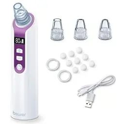 Produktbild: Beurer FC 41 Porenreiniger, elektrischer Mitesserentferner zur porentiefen Reinigung, 5 Intensitätsstufen und 3 individuelle Aufsätze, für jeden Hauttyp geeignet ,(1er Pack)