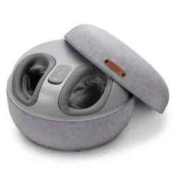 Produktbild: Beurer FM 120 2-in-1 Shiatsu-Fußmassagegerät und moderner Sitzhocker, wohltuende Luftkompressionsmassage zur Entspannung und Regeneration, mit zuschaltbarer Wärmefunktion, hochwertiges Textil