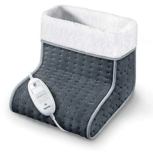 Produktbild: Beurer FW 20 Cosy Fußwärmer, elektrische Fußheizung mit 3 Temperaturstufen und Abschaltautomatik, maschinenwaschbar, grau, wärmender Fußsack